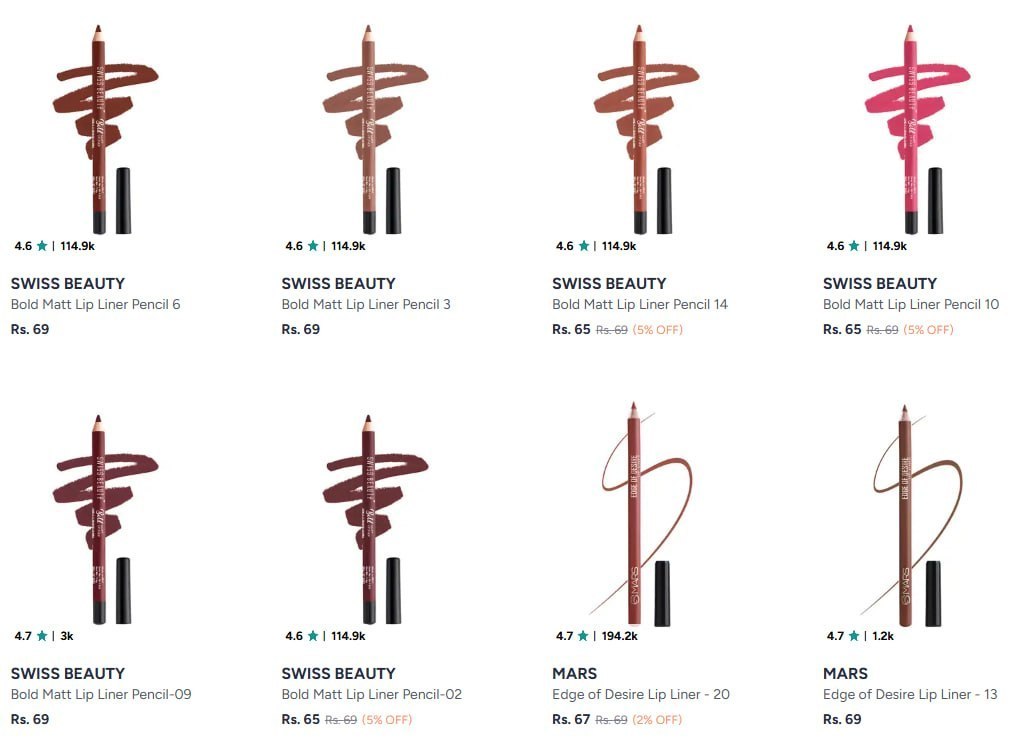 Myntra Mars Lip Liner Starting From 69