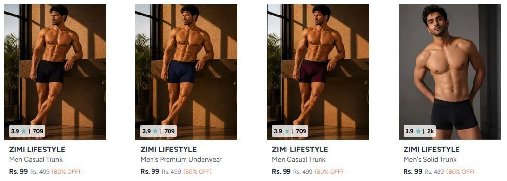 Myntra Men S Trunk Starting From 99