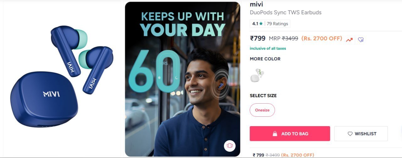 Myntra Mivi Sync At Rs 649 Bank Offers Use Mivi19 