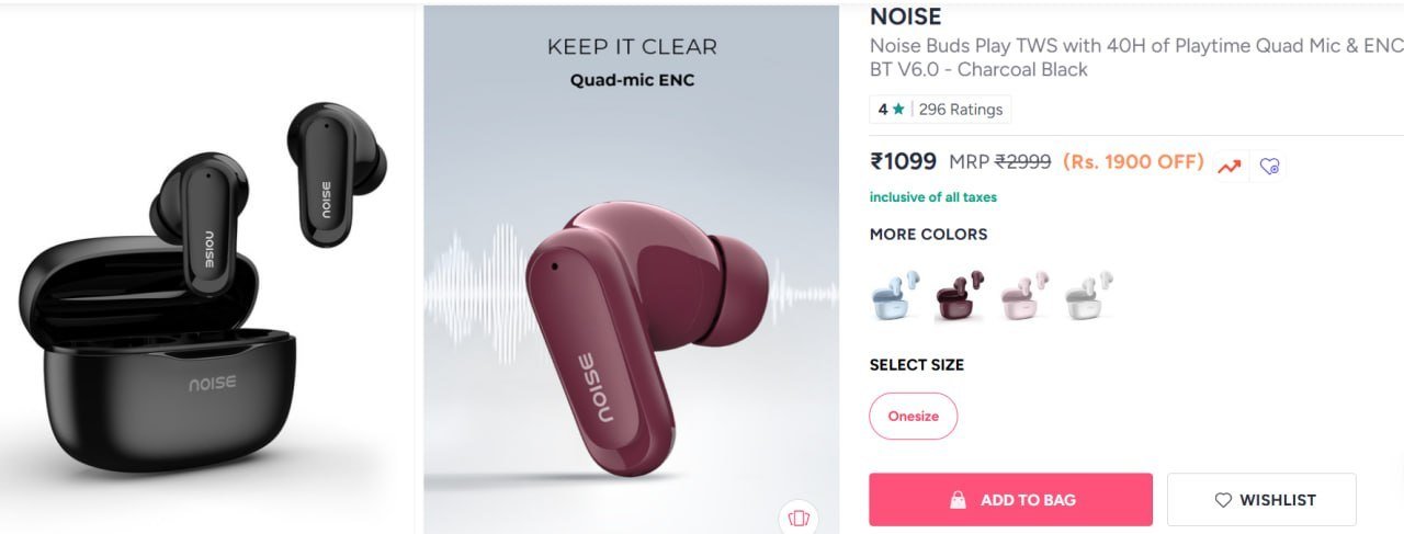 Myntra Noise Buds Play At Rs 879 Bank Offers 