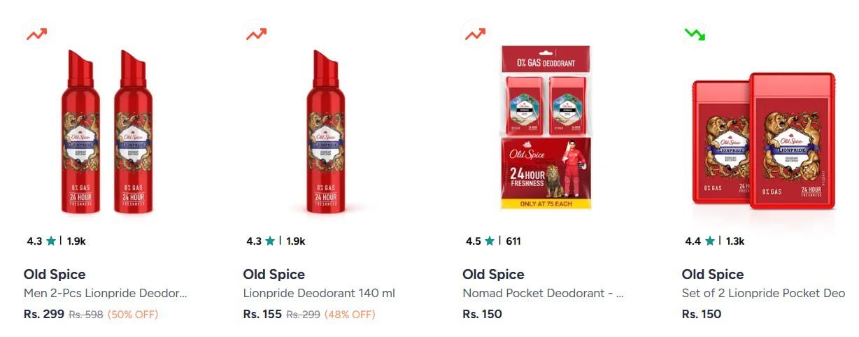 Myntra Old Spice Flat 50