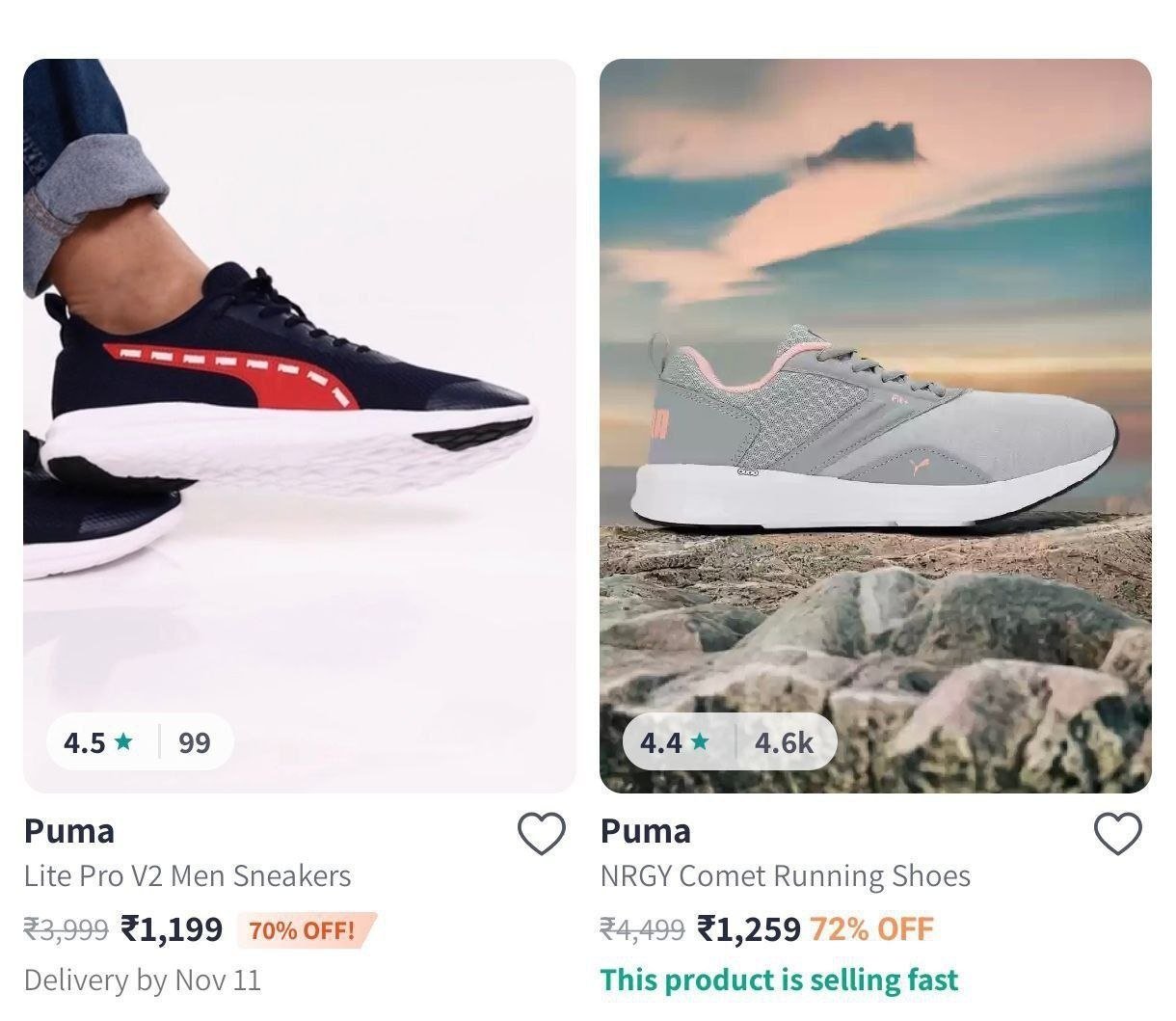 Myntra Puma Shoe Steal Dealsflat 70-75 Offmen S