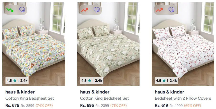 Myntra Raymond Home Haus Kinder Bedsheet Min 50 My