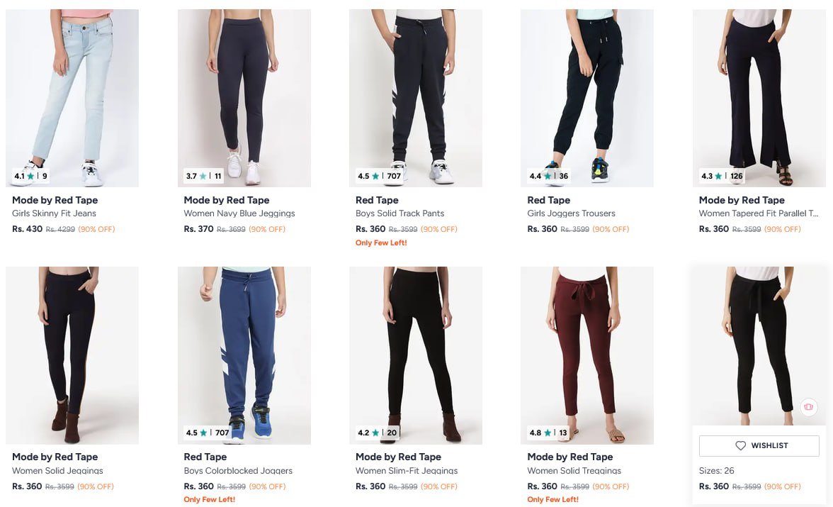 Myntra Red Tape Sale Up To 85 Shoes Clothing 