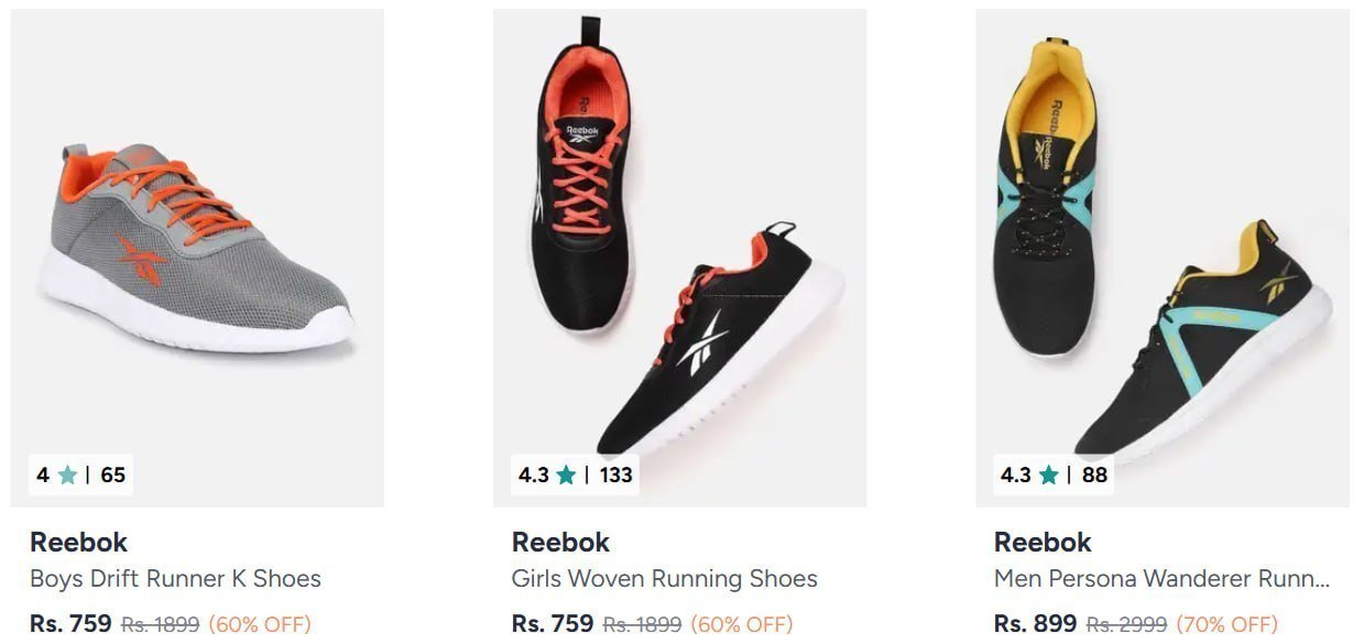 Myntra Reebok Shoes Starts 759