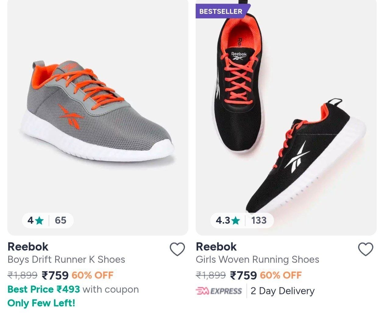 Myntra Reebok Shoes Starts Rs 759