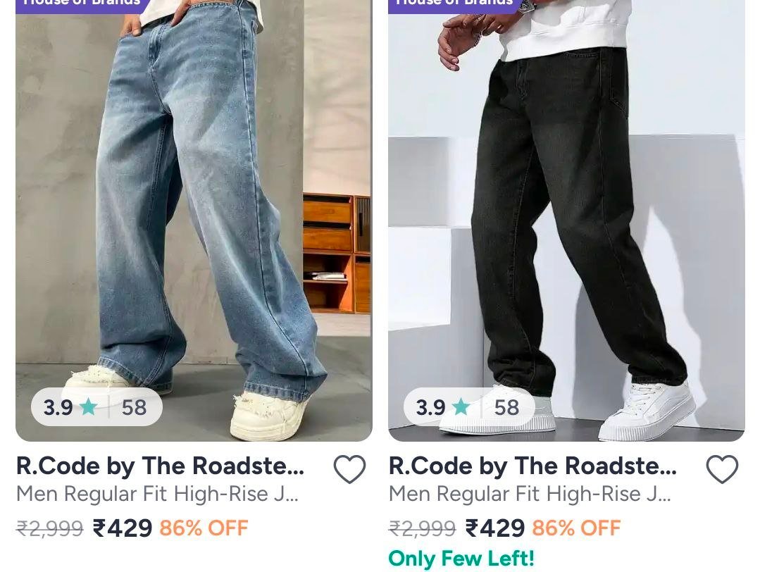 Myntra Roadster Jeans Starts 372 Men S Women 