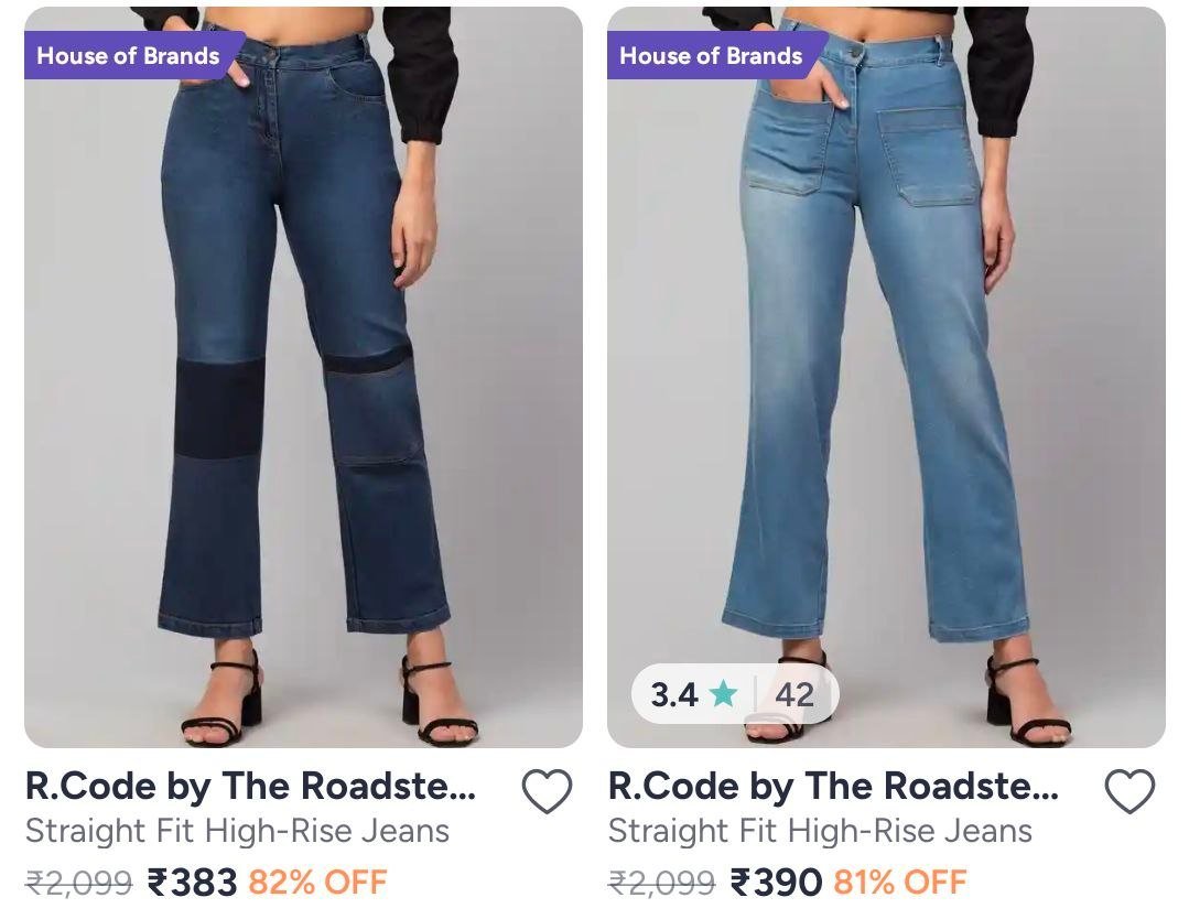 Myntra Roadster Jeans Starts 383men S Women S