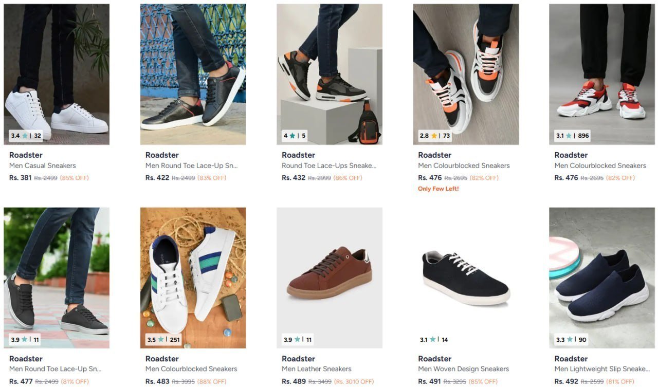 Myntra Roadster Sneakers 86