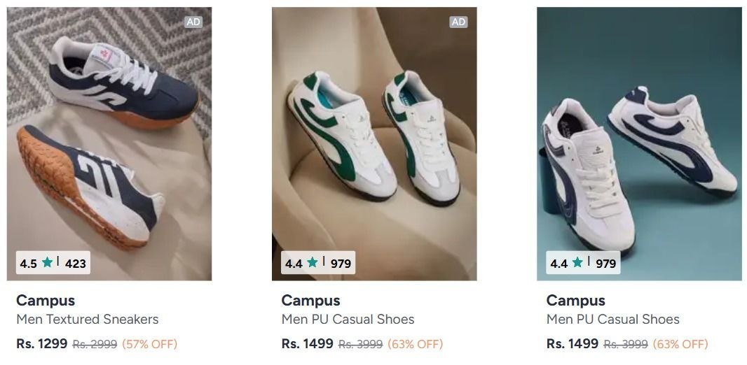 Myntra Roadstermin 80 Offcampusmin 50 Offbell