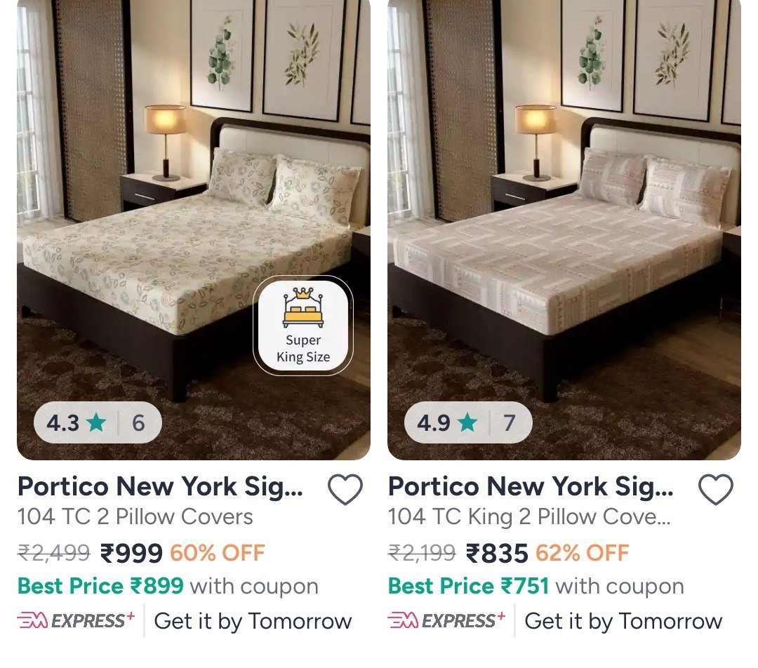 Myntra Signature Portico New York Signature Bedshe