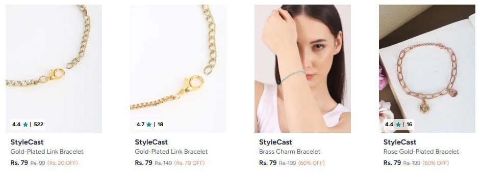 Myntra Stylecast Bracelet Starting From 78