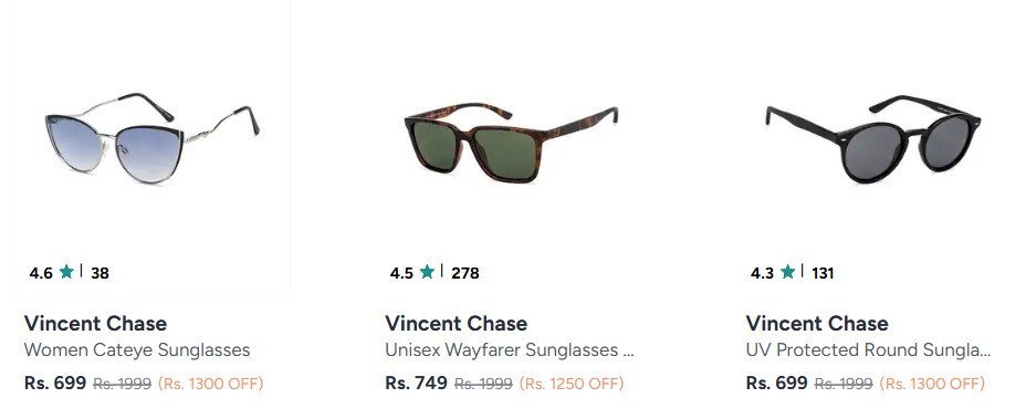Myntra Time John Jacobs Min 60 Offvincent Chase Un