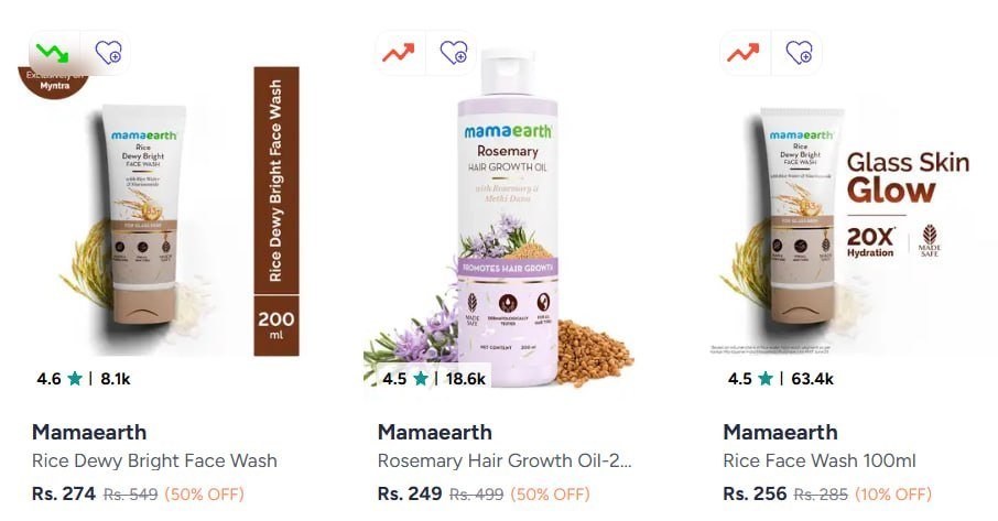Myntra Time - Mamaearth B1g1 2 Hrs Buy 1 Get 1 Ext
