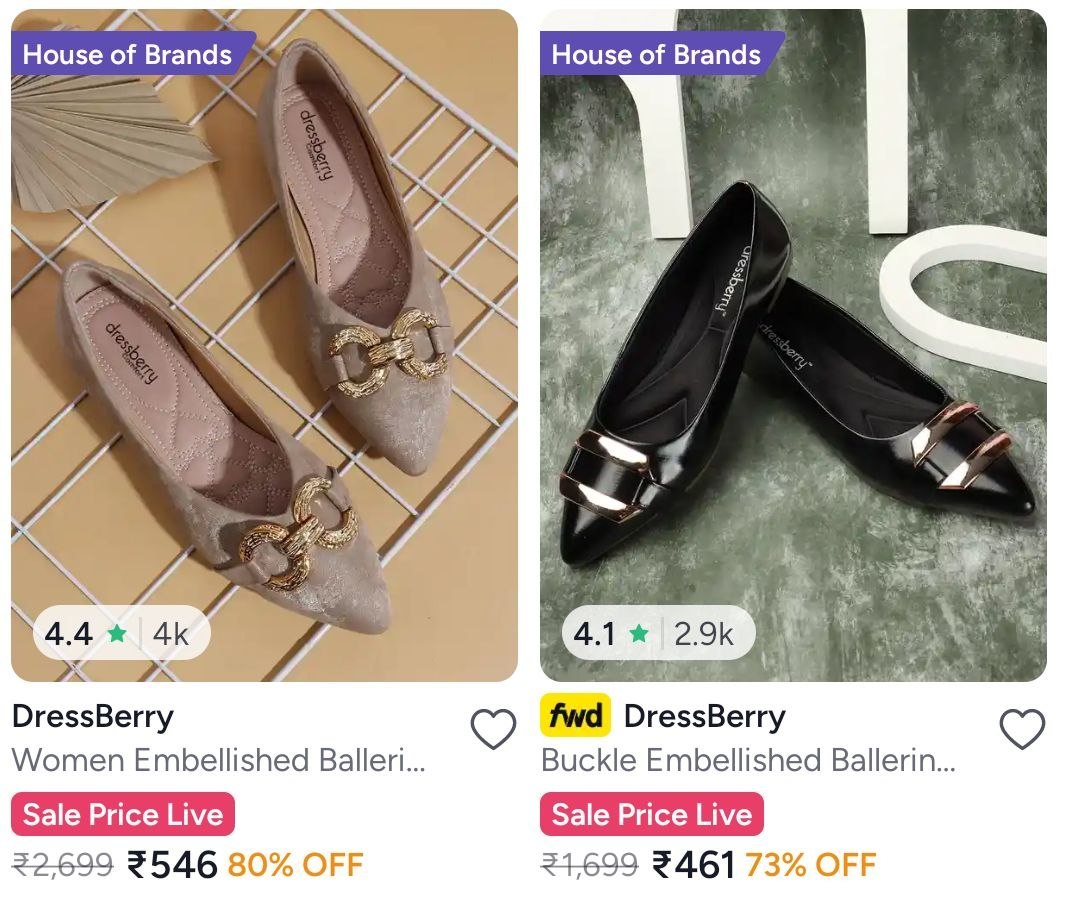 Myntra Todays Crazy Footwear Deals Ballerinas