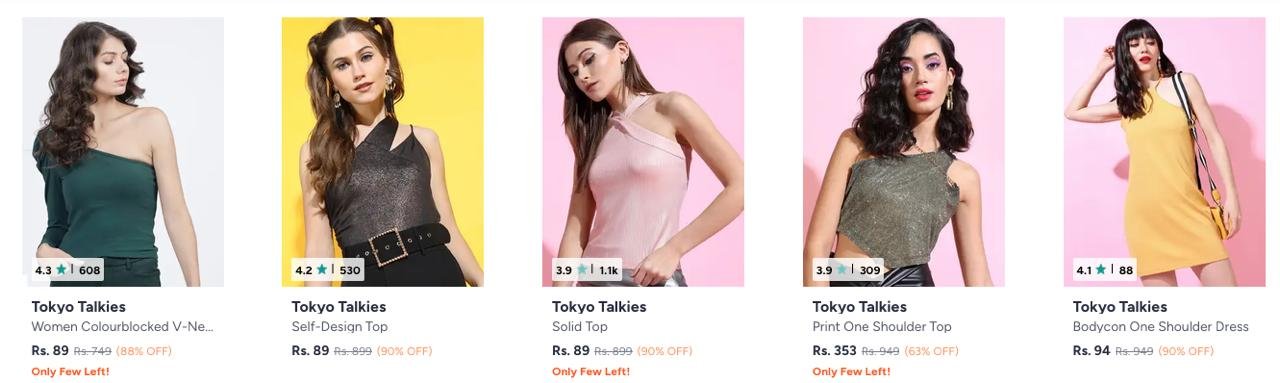 Myntra Tokyo Talkies Sale Up To 90 Starting From J