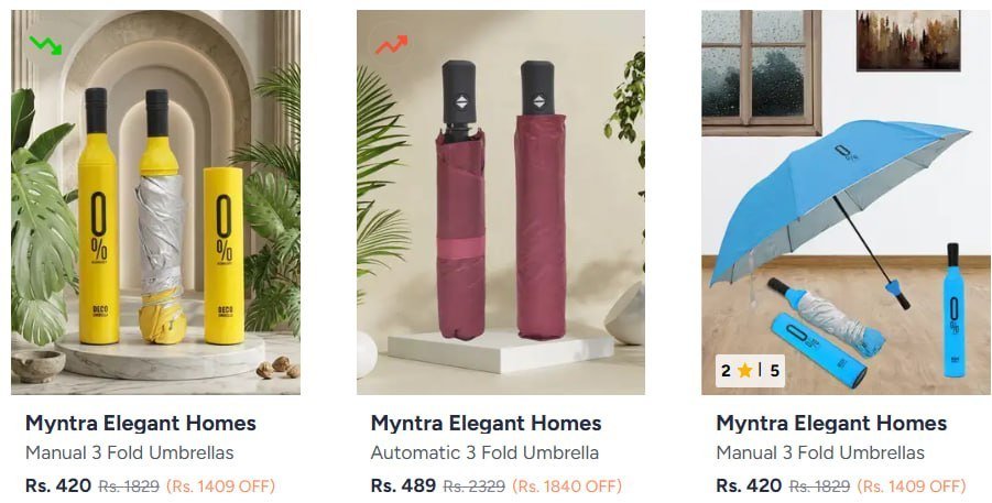 Myntra Umbrella Starting At 369 - Additional 