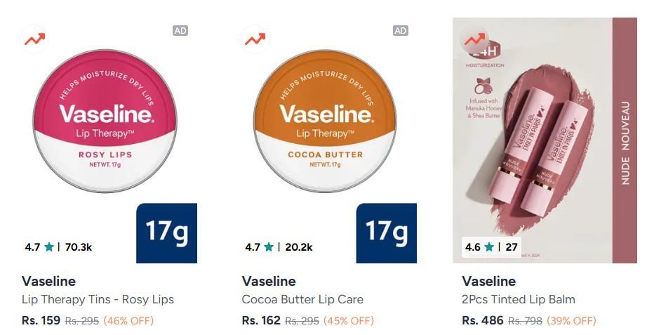 Myntra Vaseline Lips - Up To 50