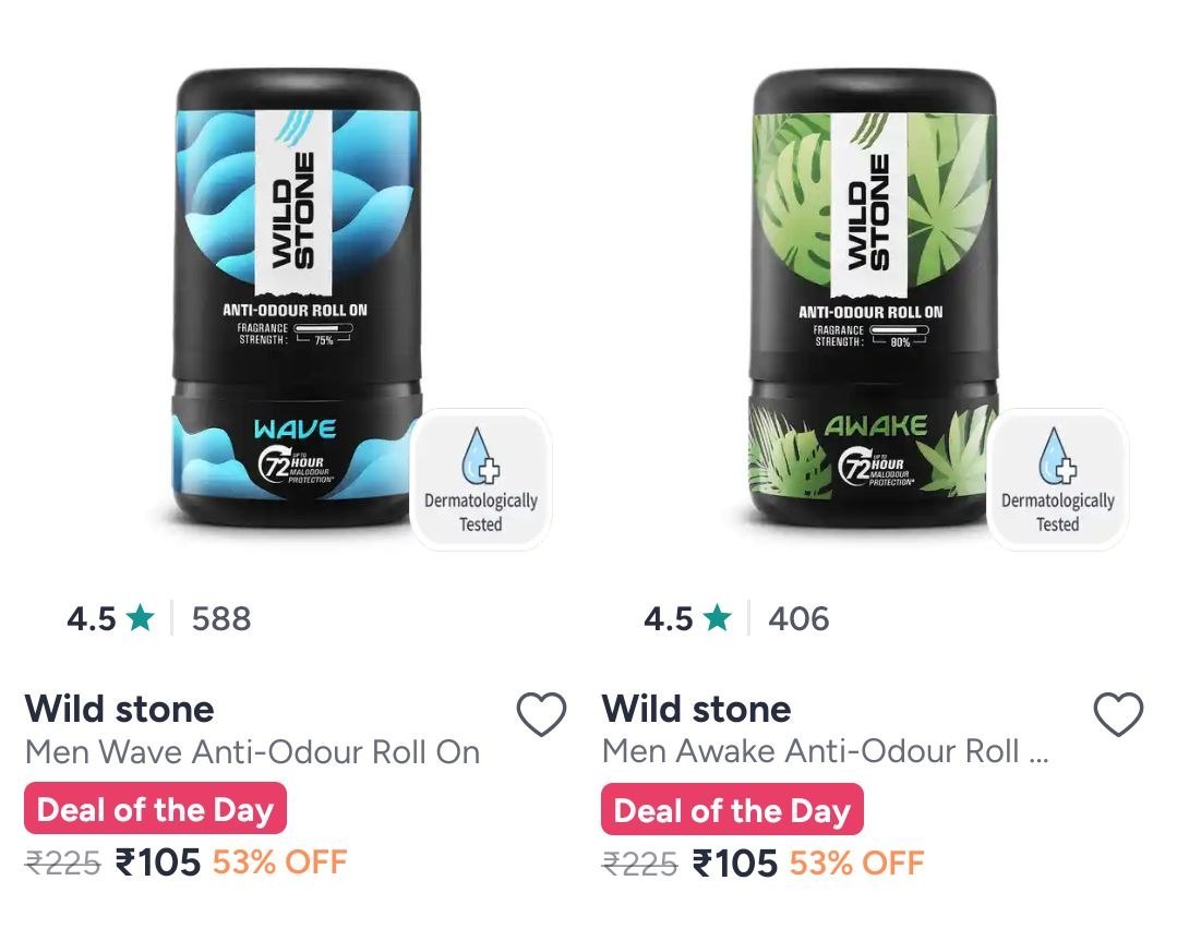 Myntra Wild Stone Perfumes Starts 105