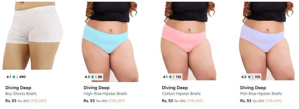 Myntra Women S Briefs Starting From 93