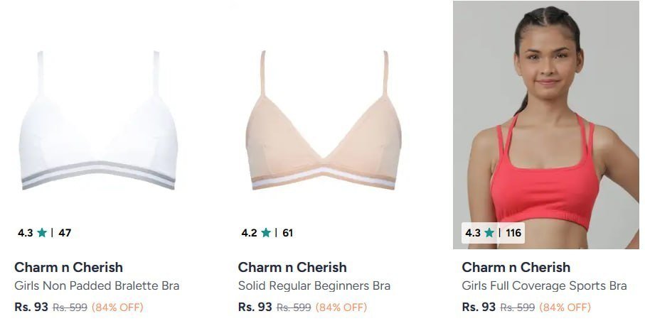 Myntra Women S Innerwears Starting From 93