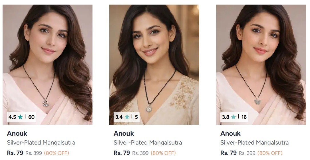 Myntra Women S Necklace And Chains Under 99wo
