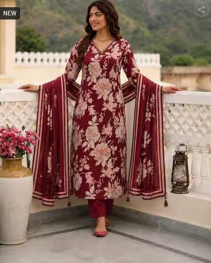 Myrie Women Floral Print 3-piece Kurta Set 61