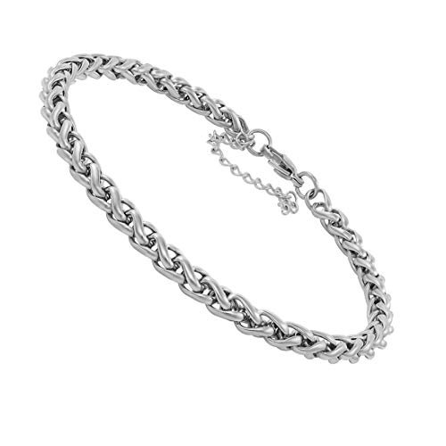 Nakabh 8 Inch Stylish Chain Style Stainless Steel 