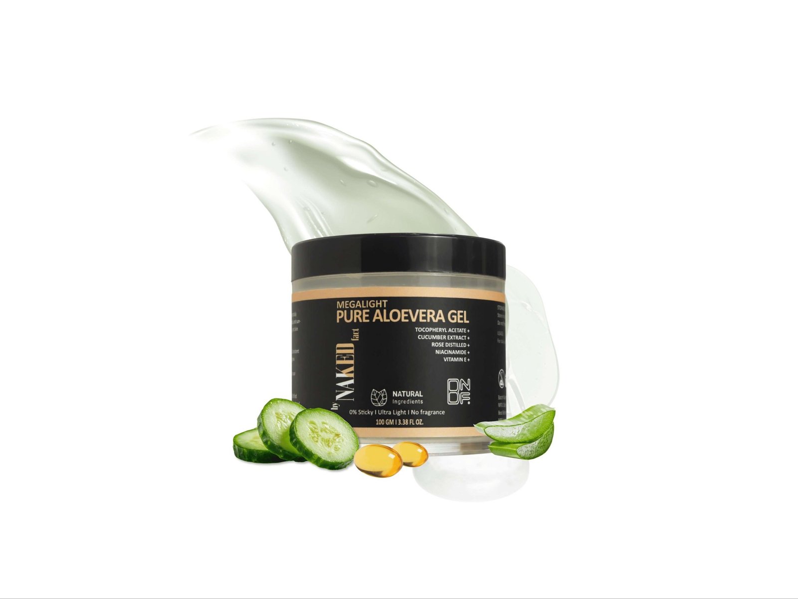 Naked Fact Megalight 0 Sticky Aloe Vera Gel For Sk