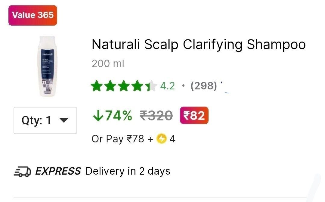 Naturali Scalp Clarifying Shampoo (200 Ml) At 82 -
