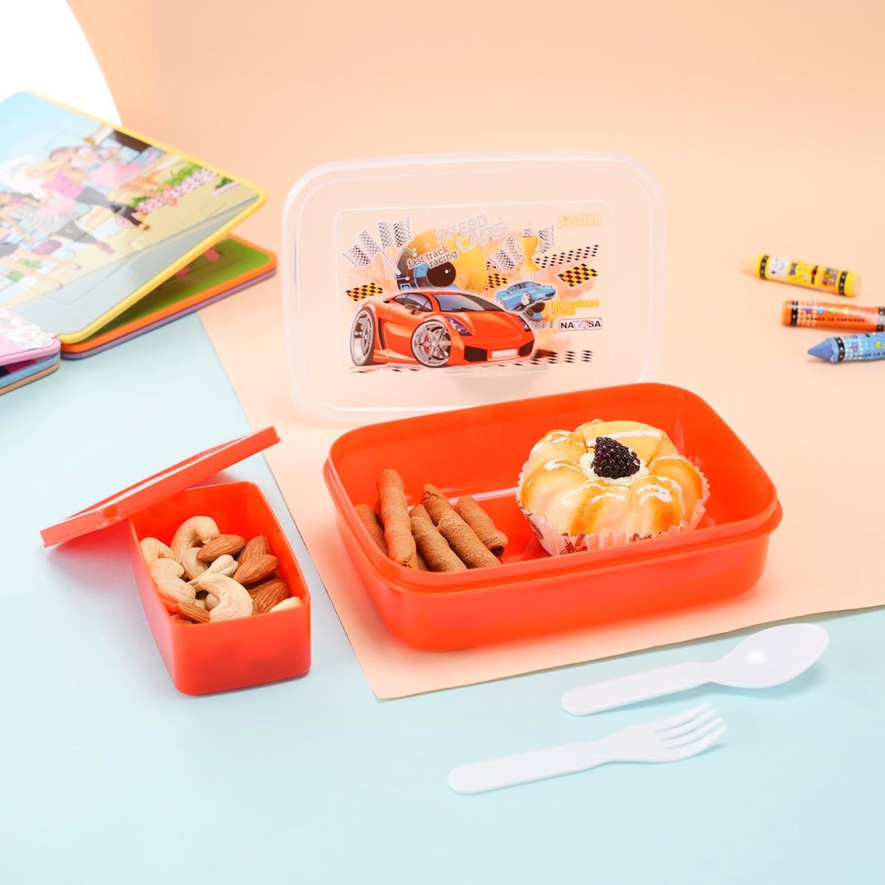 Nayasa Ninja 2 Compartment Bpa- Plastic Lunch