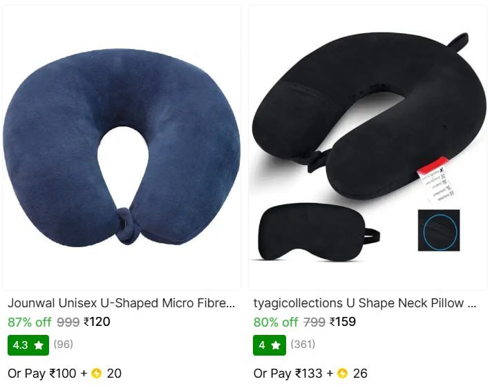 Neck Pillows And More From 120