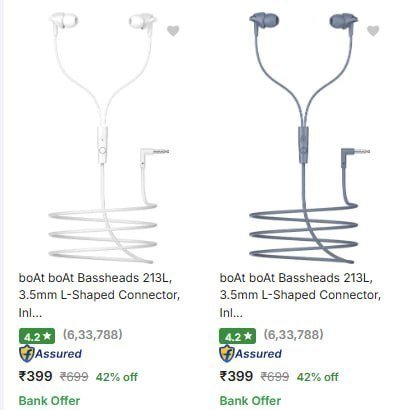 Neckband Earbuds Starts 399