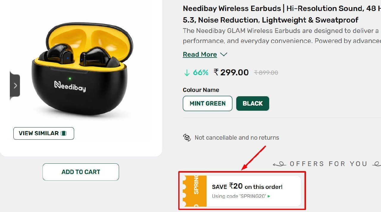 Needibay Wireless Earbuds 279 Use -spring20