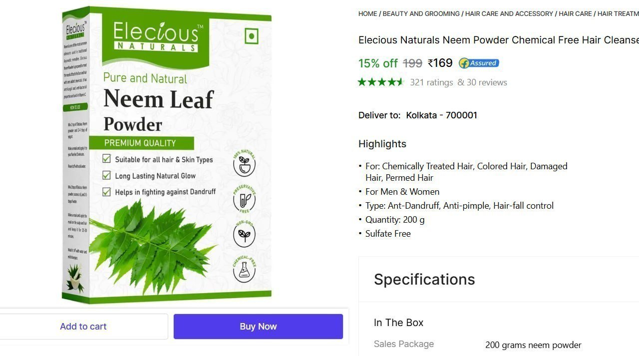 Neem Powder Chemical 200gm 169