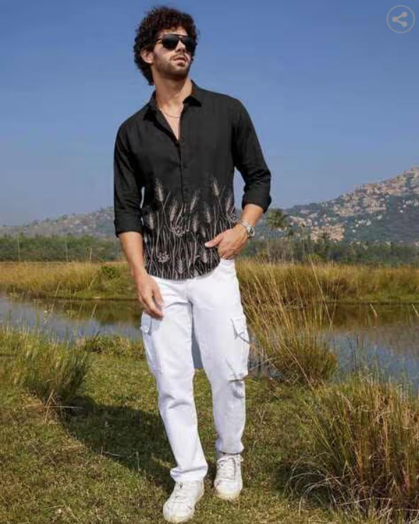 Neonomad Men S Embroidered Slim Fit Spread Co
