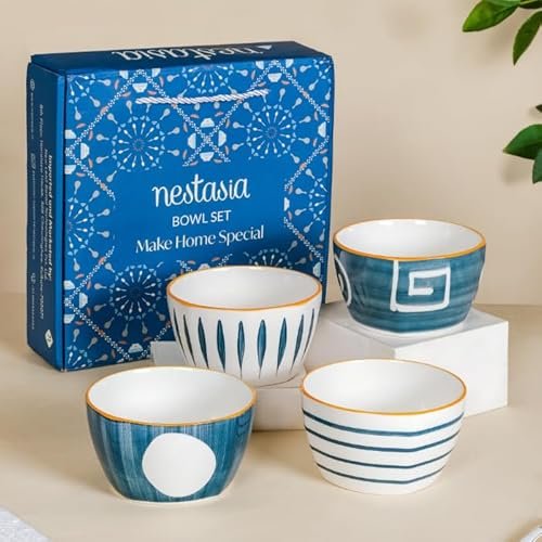 Nestasia 350ml Ceramic Bowl Set Of 4 Microwav