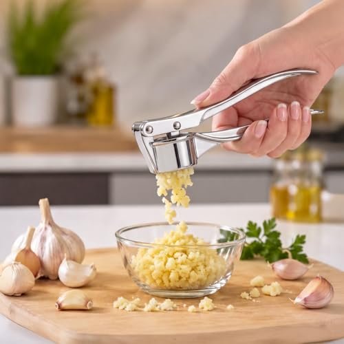 Nestasia Stainless Steel Garlic Press Crusher