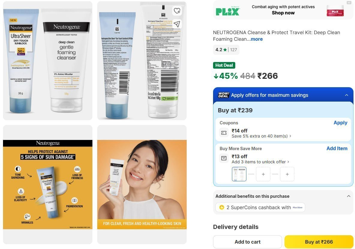 Neutrogenasunscreen Cleanser 266neutrogena 80g X 2