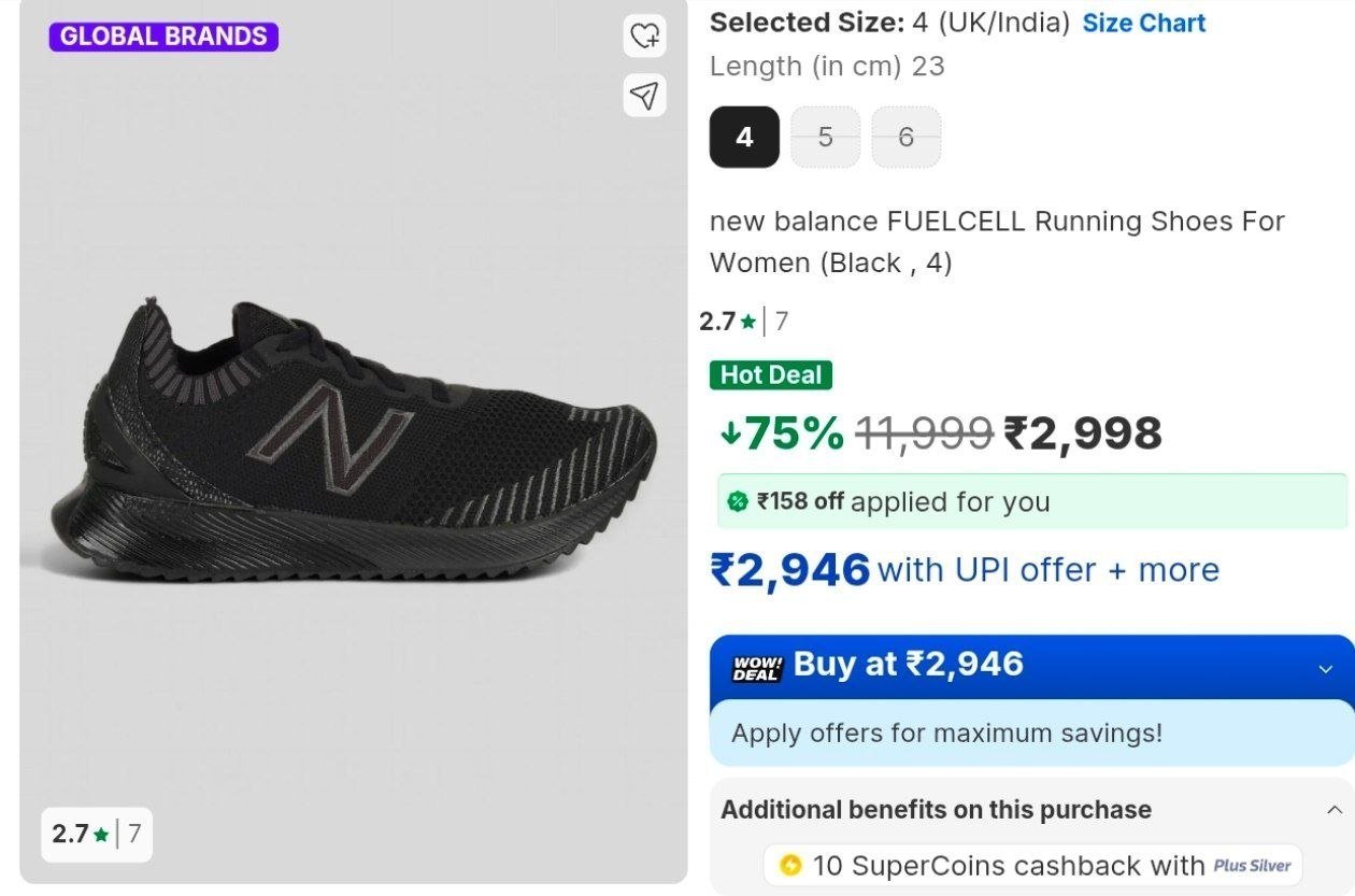 New Balance Running Shoes 2 998