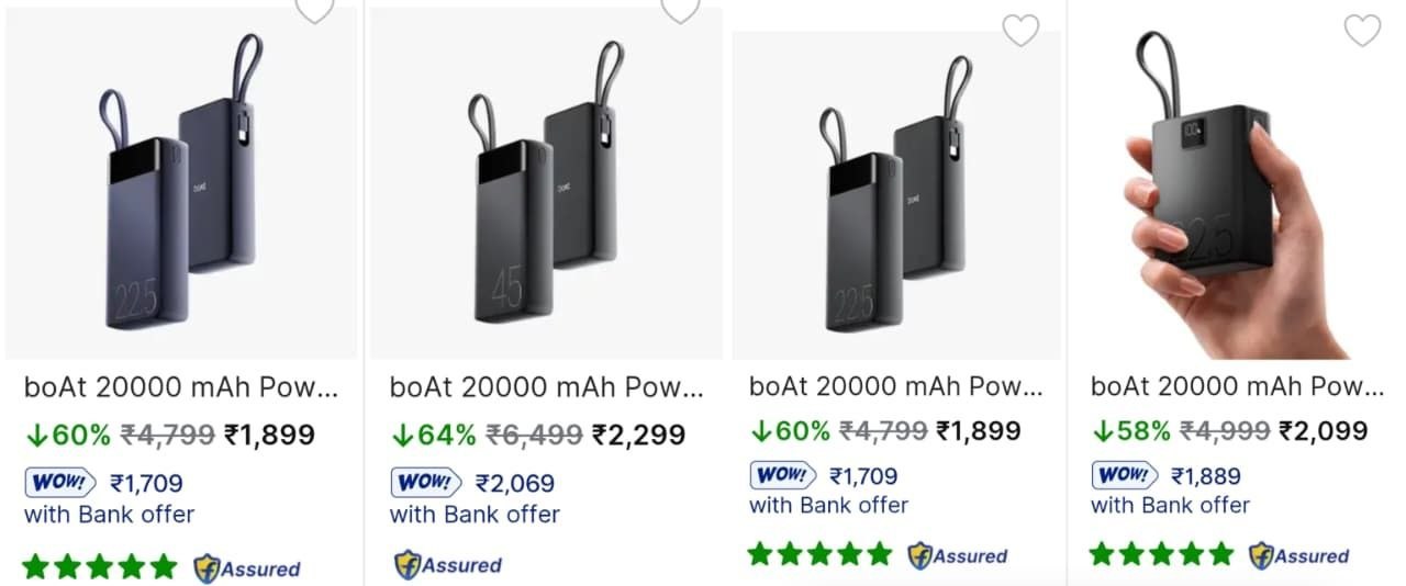 New Launch Boat 20 000mah Powerbank 1 899