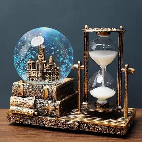 Ngel Vintage Music Snow Glob With Hourglass T