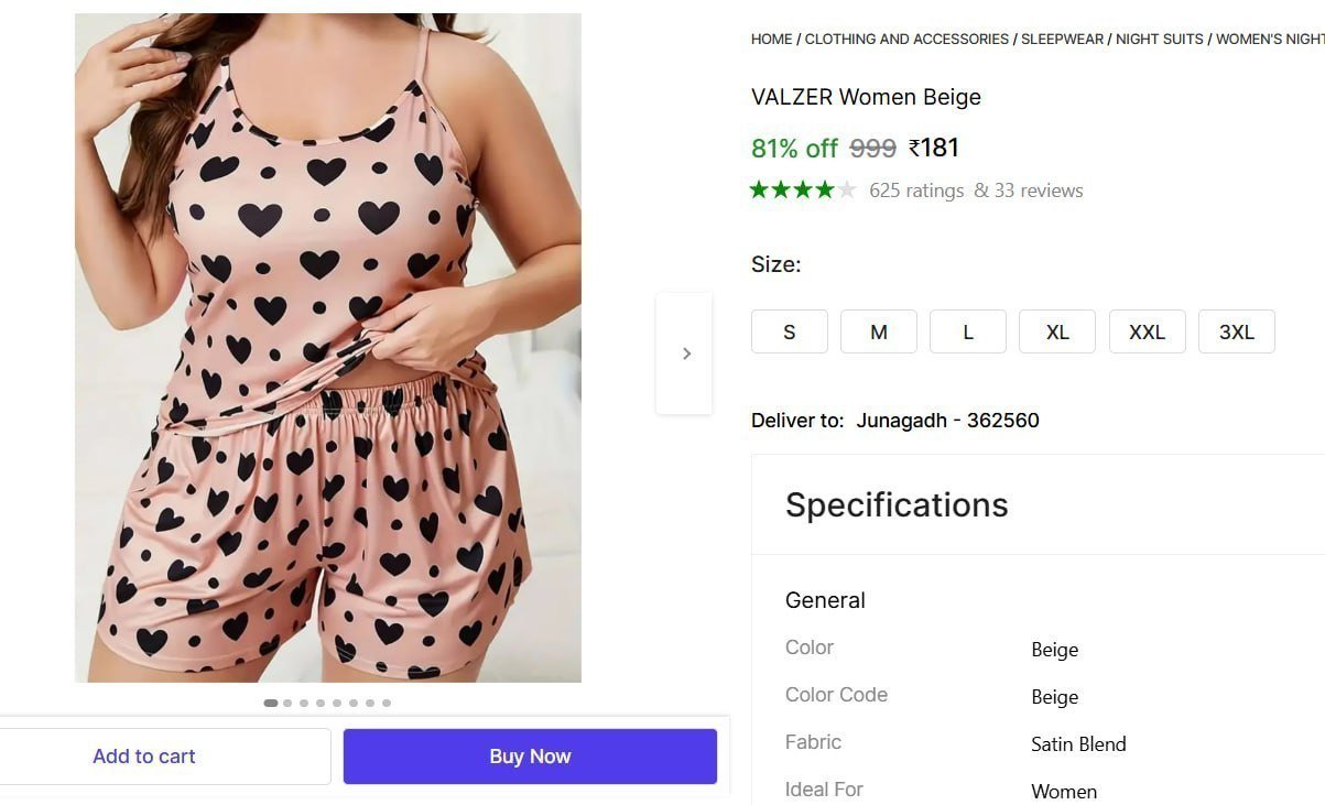Night Dress Set 181