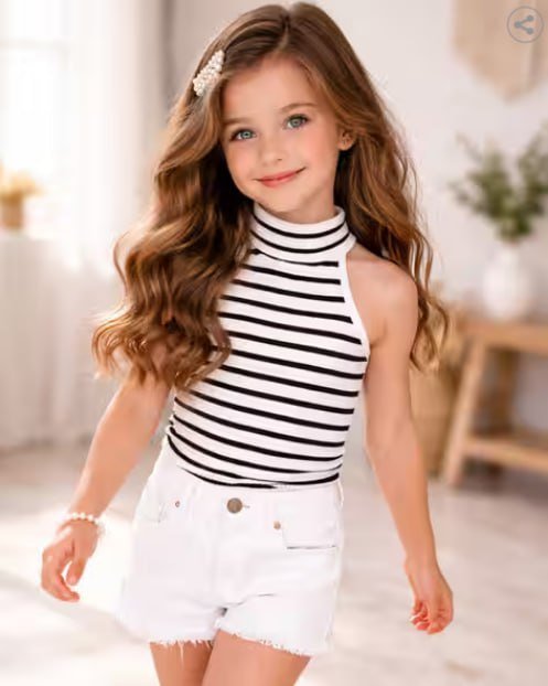 Ninas Girls Striped Regular Fit Top 180 Mrp 1 199 