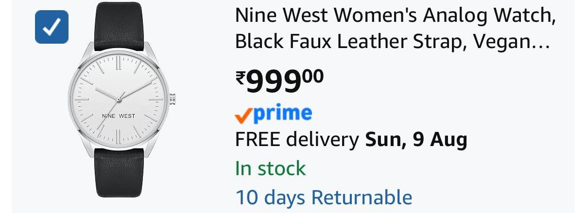 Nine West Women Strap Watch 999