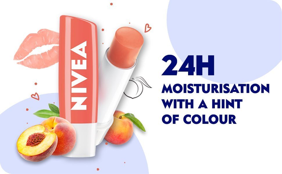 Nivea Lip Balm Fruity Peach Shine 4 8 G 91