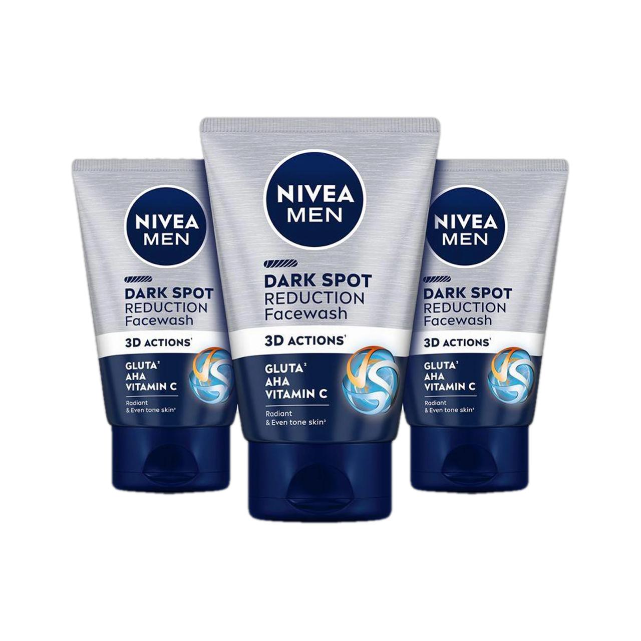 Nivea Men Dark Spot Reduction Cleanser Combo With Vitamin C Aha For