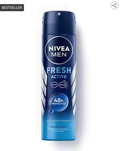 Nivea Men Deo Fresh Active 48h (150 Ml) 164 M