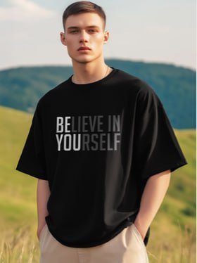 Nobero Typography Printed Oversized T-shirt 1 799 
