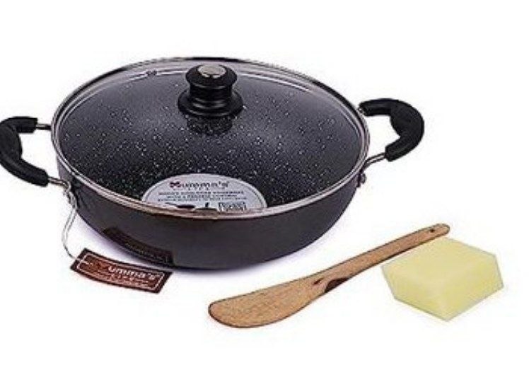 Non-stick Deep Kadai With Glass Lid 522